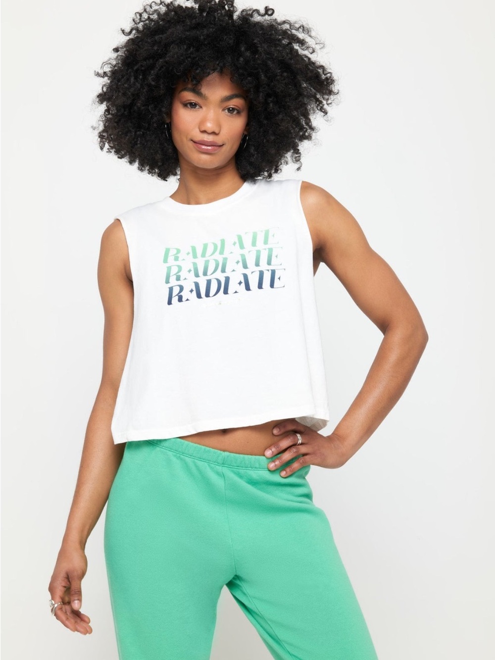 SPIRITUAL GANGSTER FAN RADIATE CALLIE CROP TANK